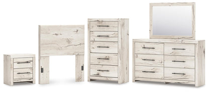 Lawroy  Panel Headboard, Dresser, Mirror, Chest And Nightstand