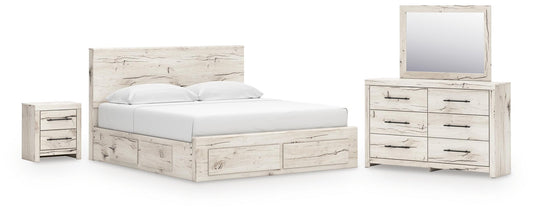 Lawroy  Panel Storage Bed, Dresser, Mirror And Nightstand