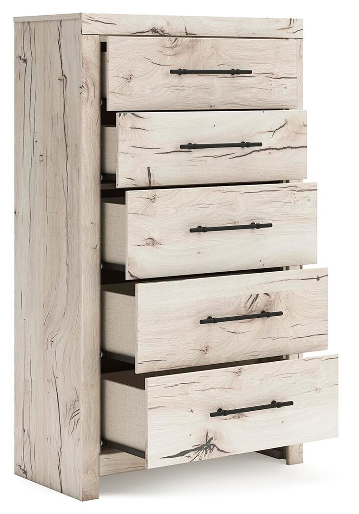 Lawroy  Panel Storage Bed, Dresser, Mirror, Chest And Nightstand