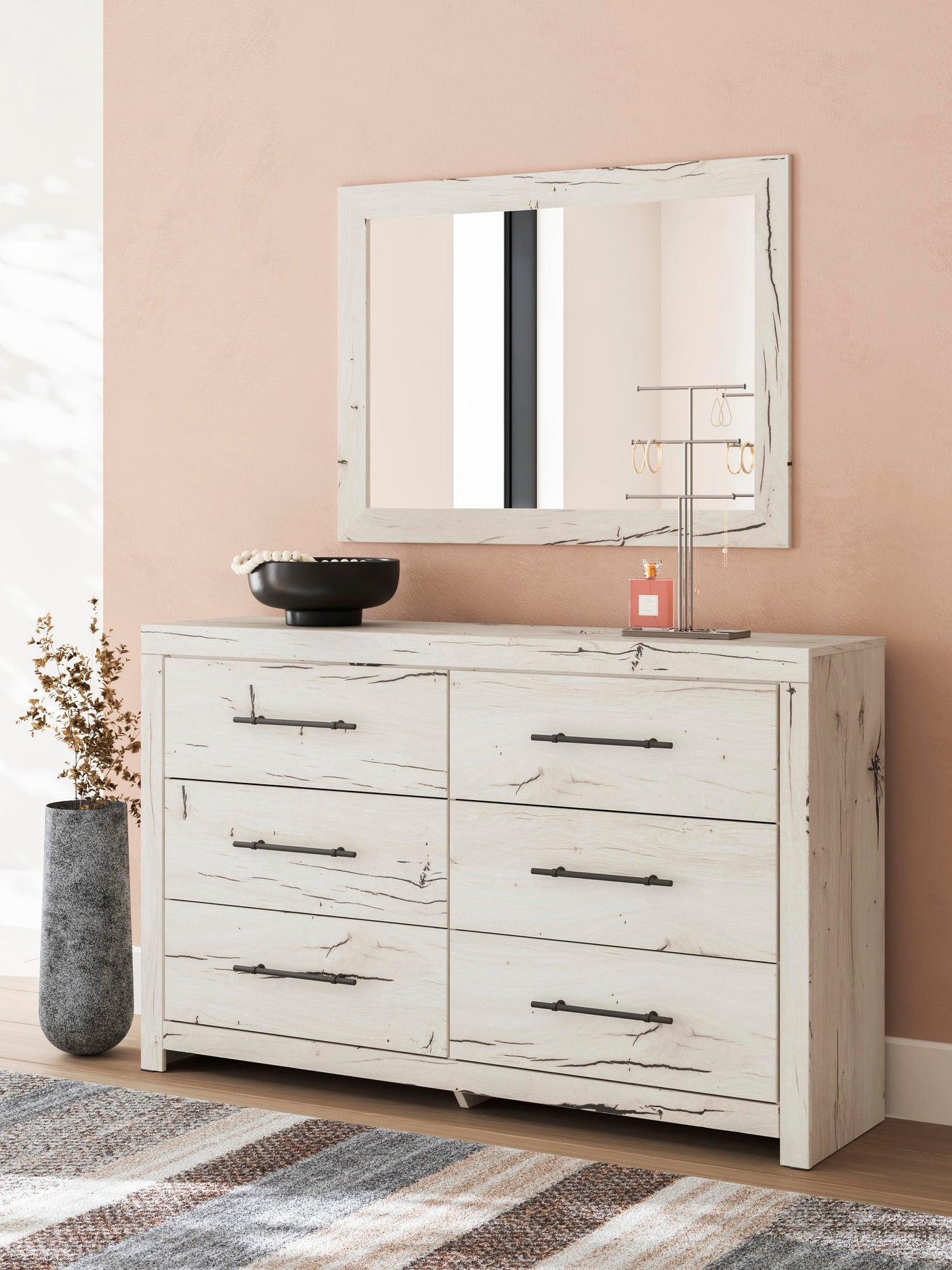 Lawroy  Panel Storage Bed, Dresser, Mirror, Chest And Nightstand