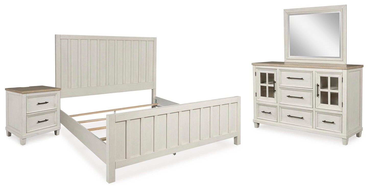 Shaybrock  Panel Bed, Dresser, Mirror And Nightstand