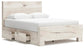 Lawroy  Panel Bed With Storage, Dresser And Mirror