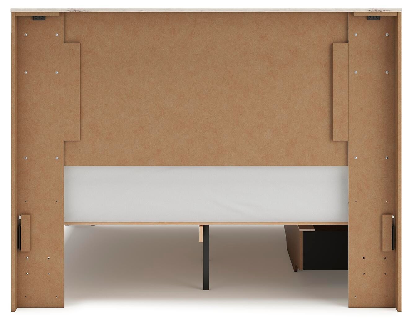 Lawroy  Panel Bed With Storage, Dresser, Mirror And Nightstand