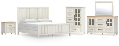 Shaybrock  Panel Bed, Dresser, Mirror, Chest And Nightstand