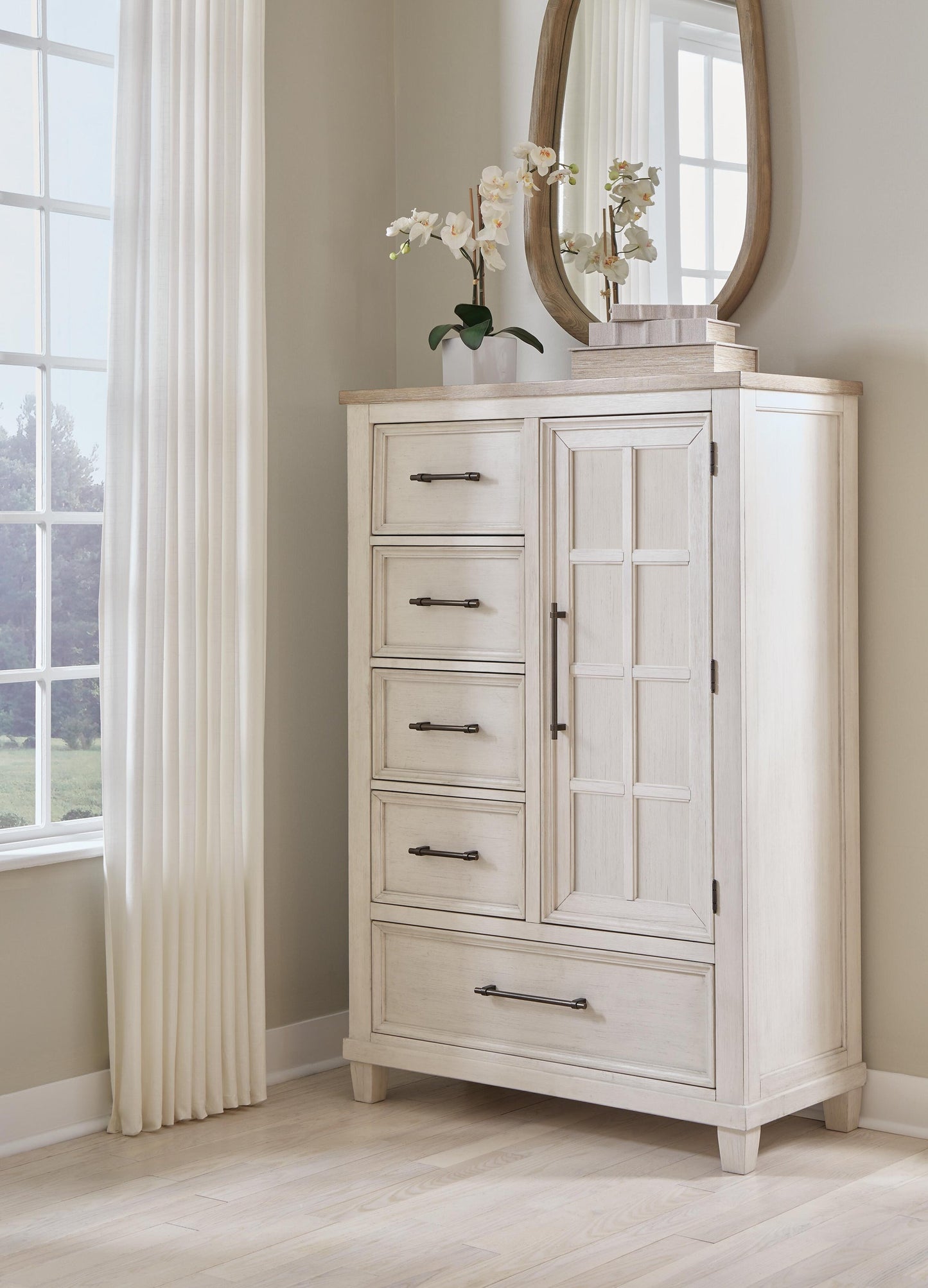 Shaybrock  Panel Bed, Dresser, Mirror, Chest And Nightstand