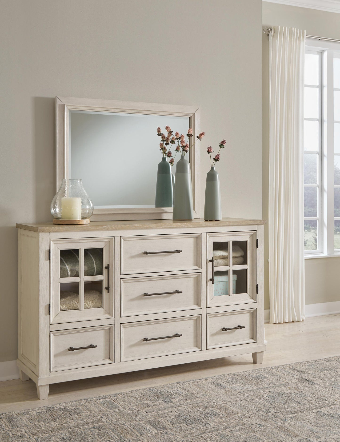 Shaybrock  Panel Bed, Dresser, Mirror, Chest And Nightstand