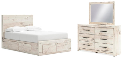Lawroy  Panel Storage Bed, Dresser And Mirror