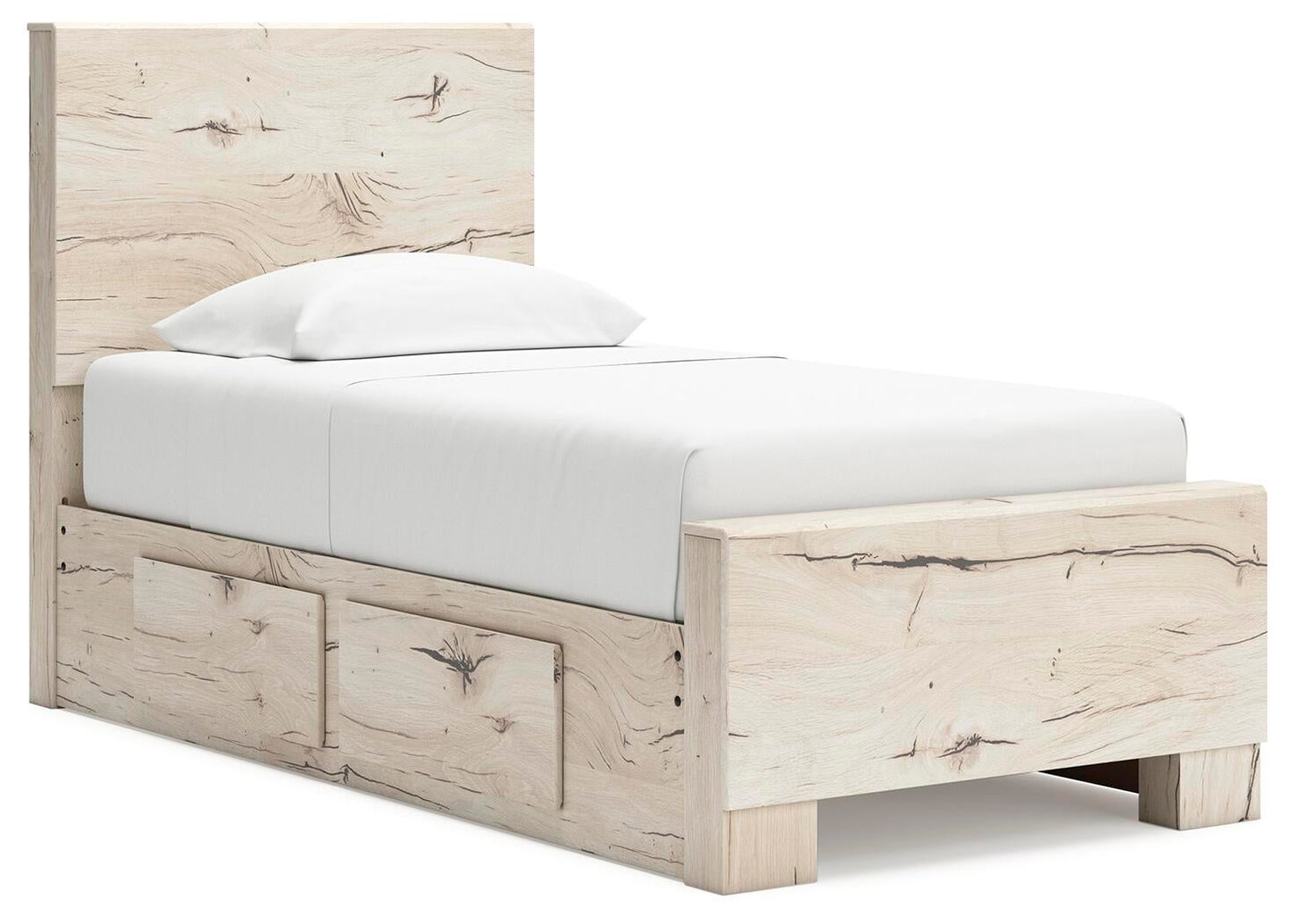Lawroy  Panel Bed With Storage, Dresser, Mirror, Chest And Nightstand