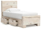Lawroy  Panel Bed With Storage, Dresser, Mirror, Chest And Nightstand