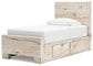 Lawroy  Panel Bed With Storage, Dresser, Mirror, Chest And Nightstand
