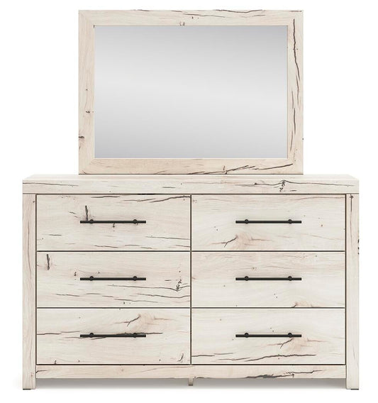 Lawroy  Panel Bed, Dresser, Mirror And Nightstand