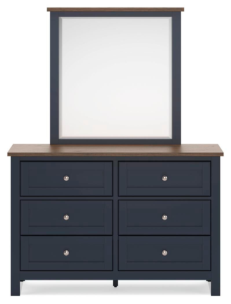 Landocken  Panel Bed, Dresser, Mirror, Chest And Nightstand