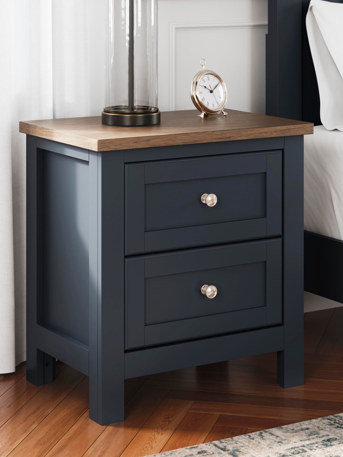 Landocken  Panel Bed, Dresser, Mirror, Chest And Nightstand