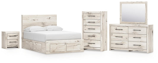 Lawroy  Panel Storage Bed, Dresser, Mirror, Chest And Nightstand