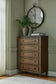 Sturlayne  Upholstered Panel Bed, Dresser, Mirror, Chest And Nightstand
