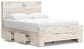 Lawroy  Panel Bed With Storage, Dresser, Mirror And Nightstand