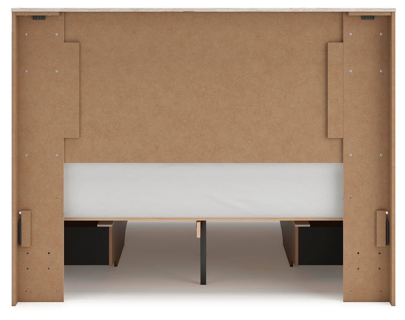 Lawroy  Panel Bed With Storage, Dresser, Mirror And Nightstand