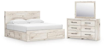 Lawroy  Panel Storage Bed, Dresser And Mirror