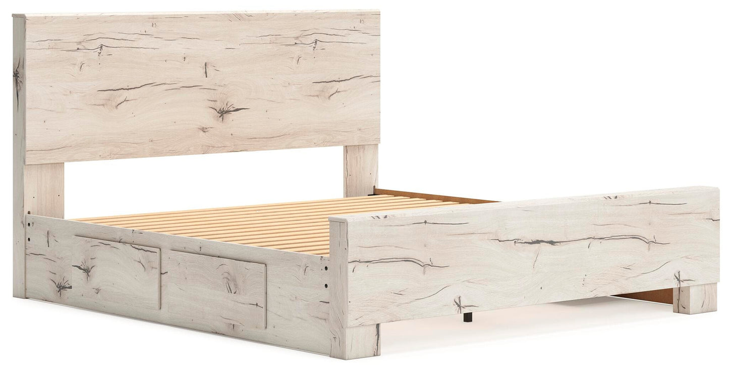 Lawroy  Panel Bed With Storage, Dresser, Mirror, Chest And Nightstand