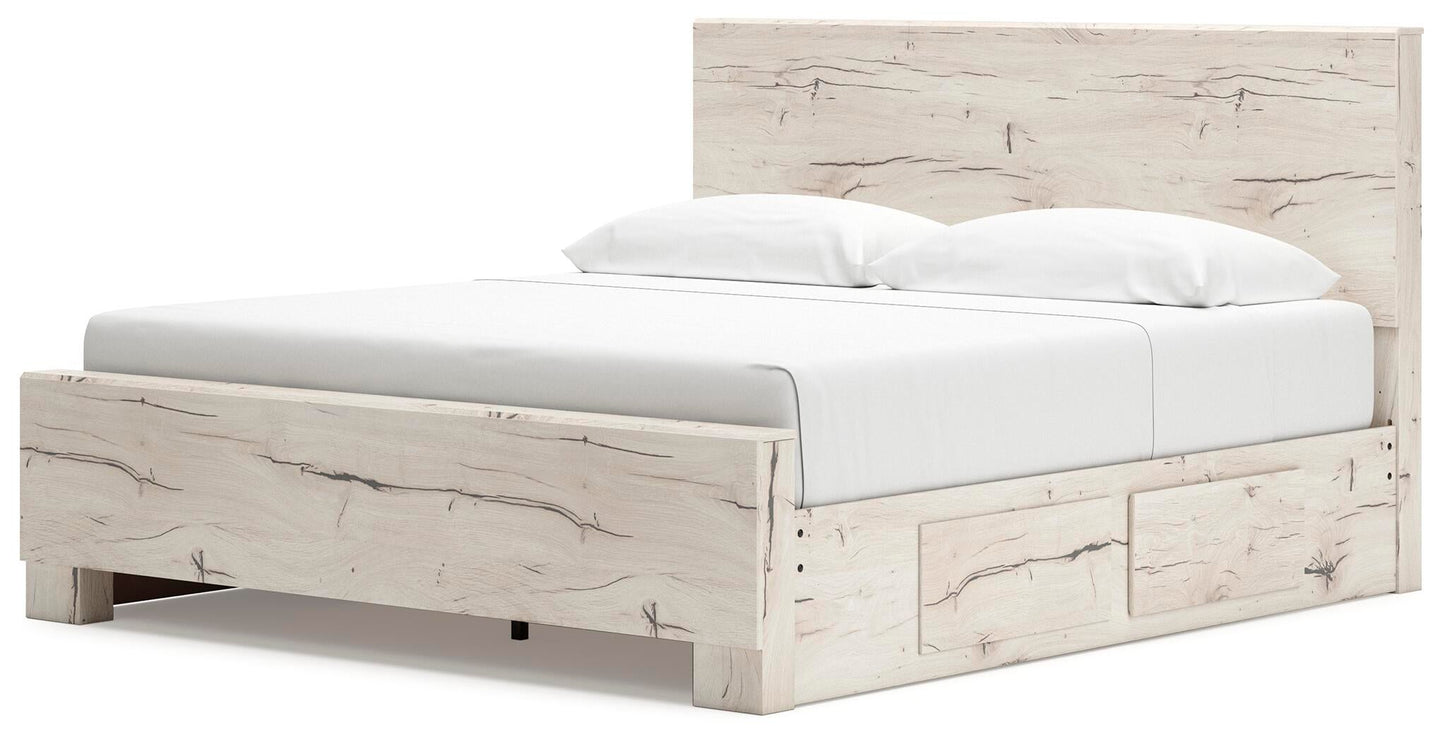 Lawroy  Panel Bed With Storage, Dresser, Mirror, Chest And Nightstand