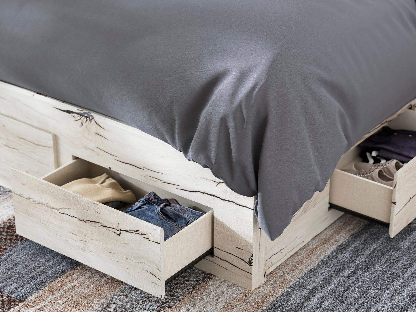 Lawroy  Panel Storage Bed, Dresser And Mirror