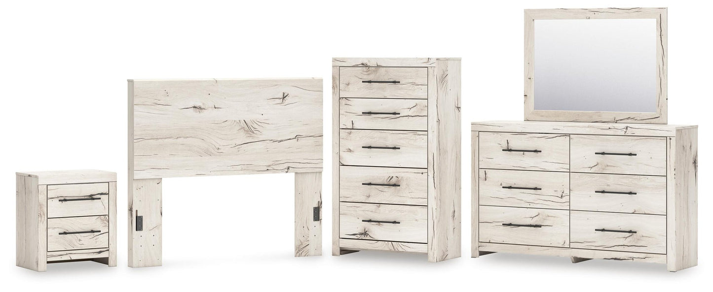 Lawroy  Panel Headboard, Dresser, Mirror, Chest And Nightstand