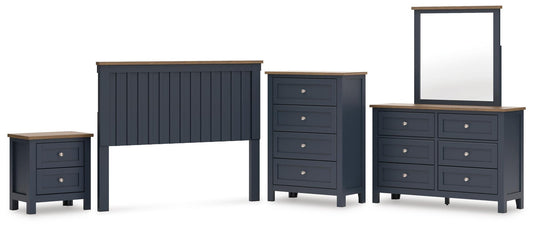 Landocken  Panel Headboard, Dresser, Mirror, Chest And Nightstand