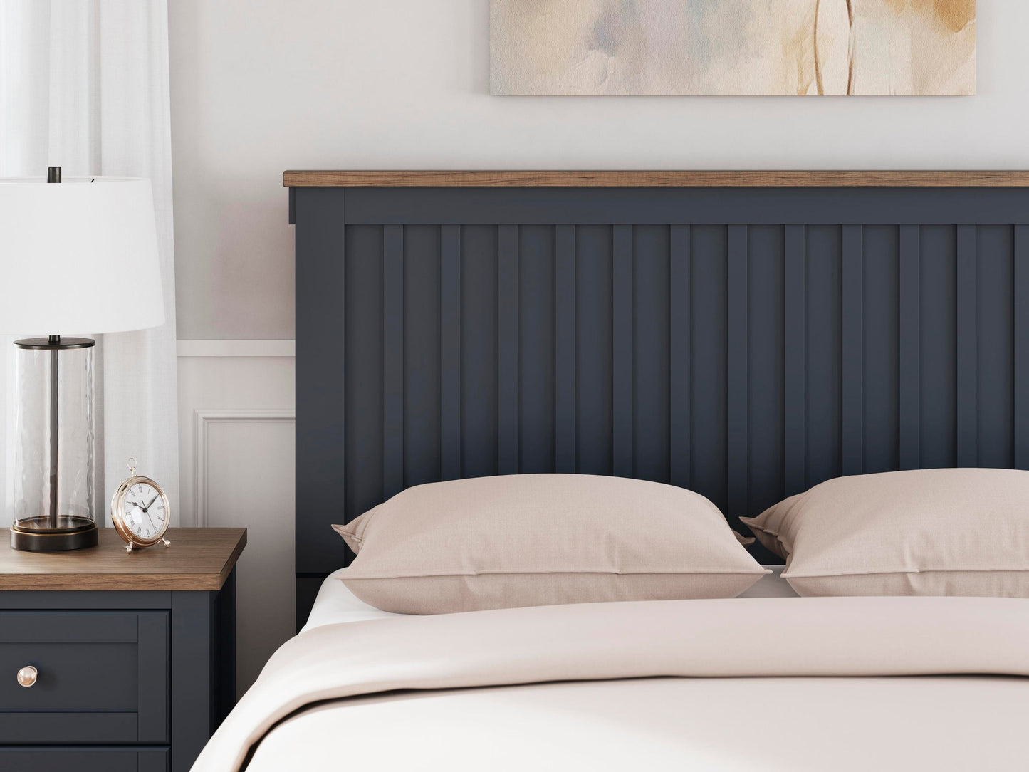 Landocken  Panel Headboard, Dresser, Mirror, Chest And Nightstand