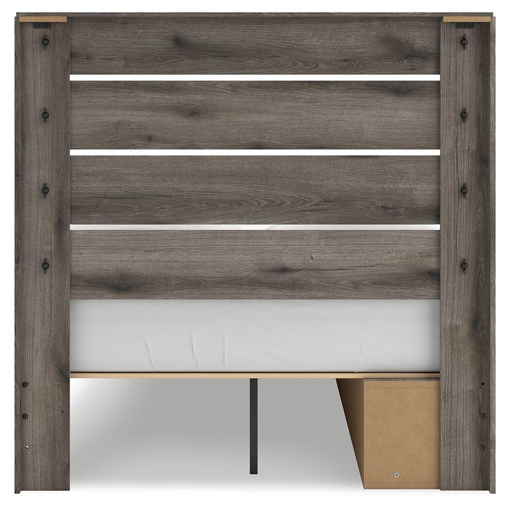 Graystorm  Panel Storage Bed, Dresser, Mirror, Chest And Nightstand
