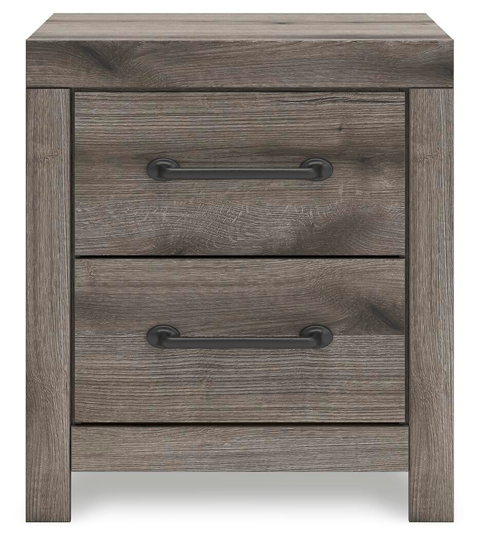 Graystorm  Panel Bed With Storage, Dresser, Mirror And Nightstand