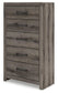 Graystorm  Panel Bed With Storage, Dresser, Mirror, Chest And Nightstand