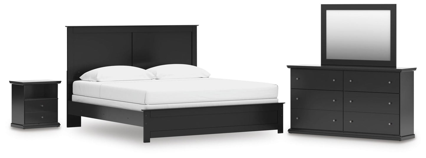 Maribel  Panel Bed, Dresser, Mirror And Nightstand