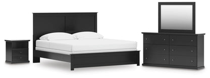 Maribel  Panel Bed, Dresser, Mirror And Nightstand