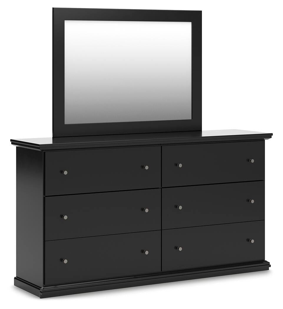 Maribel  Panel Bed, Dresser And Mirror