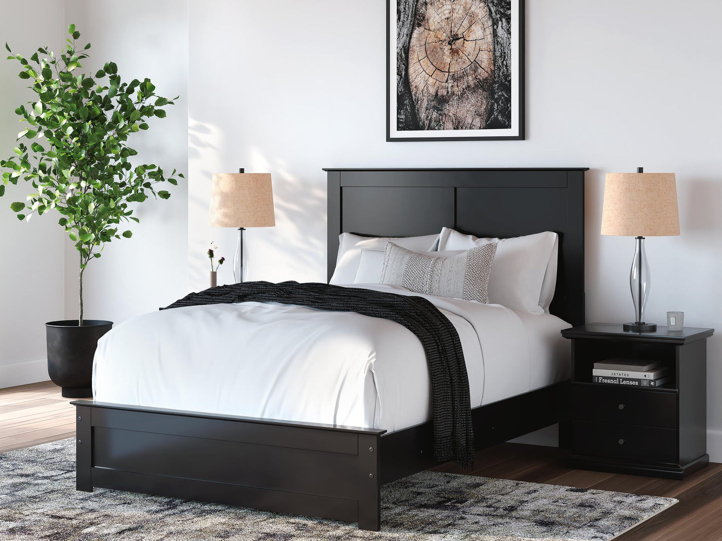 Maribel  Panel Bed, Dresser And Mirror