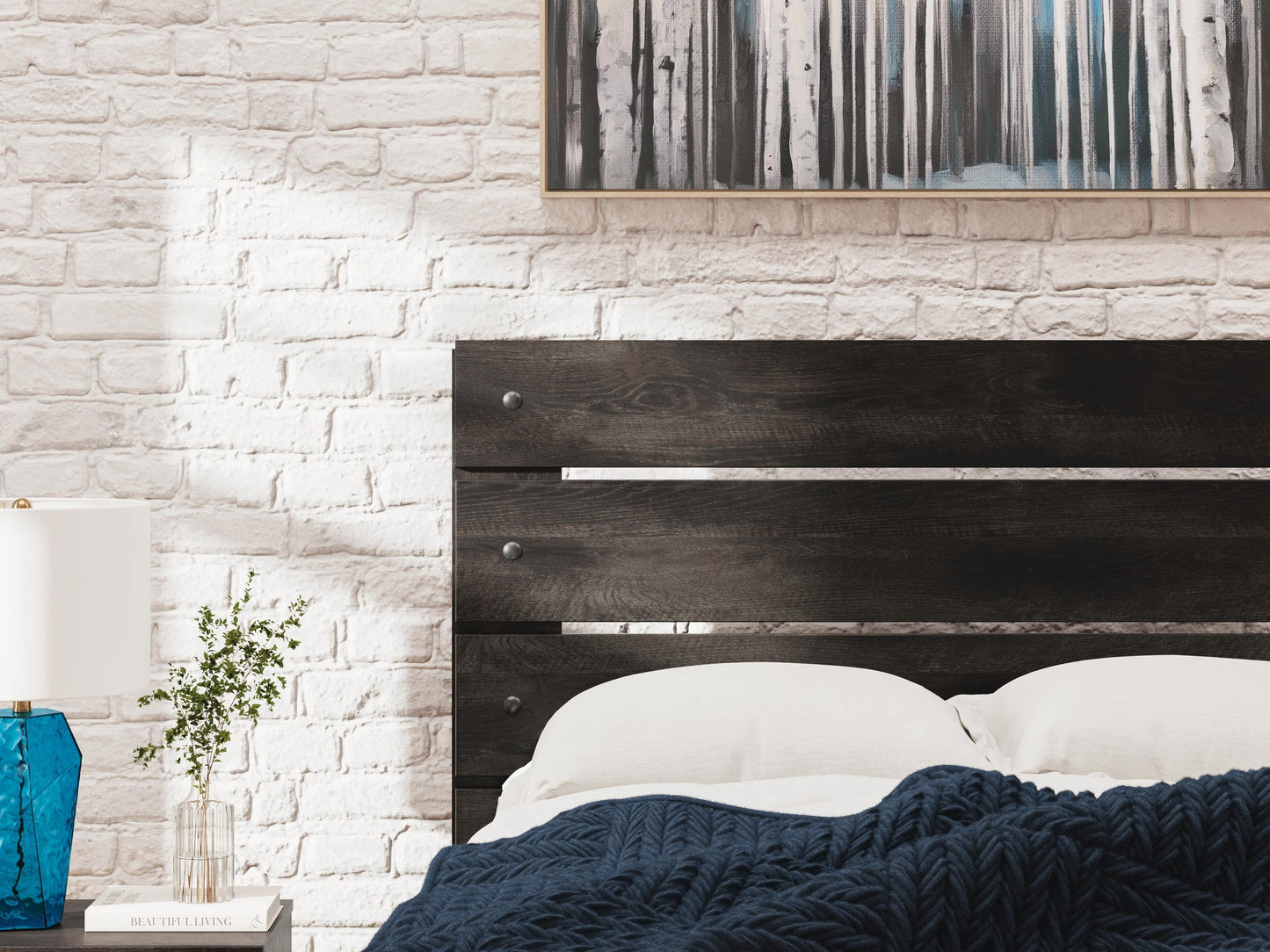 Hollivern  Panel Bed, Dresser, Mirror, Chest And Nightstand