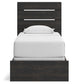 Hollivern  Panel Bed, Dresser, Mirror And Nightstand
