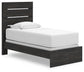 Hollivern  Panel Bed, Dresser, Mirror And Nightstand
