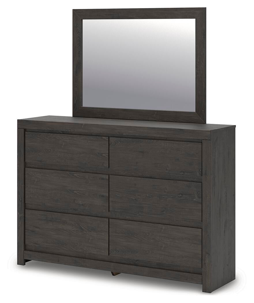 Fraluna  Panel Storage Bed, Dresser And Mirror