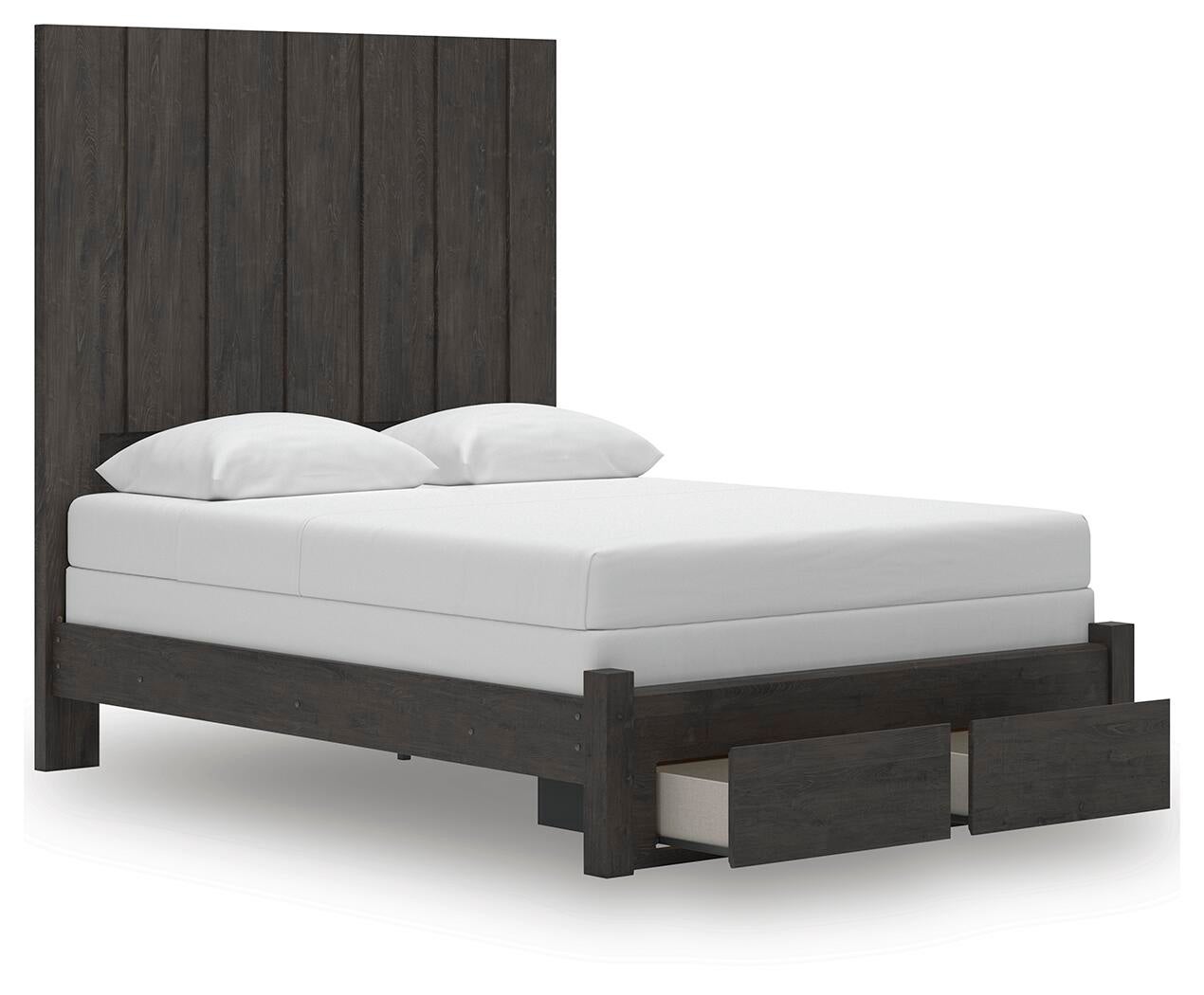 Fraluna  Panel Storage Bed, Dresser, Mirror And Nightstand