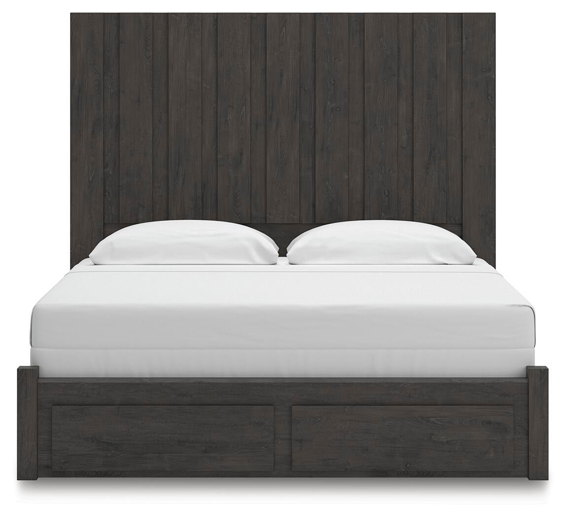 Fraluna  Panel Storage Bed, Dresser And Mirror