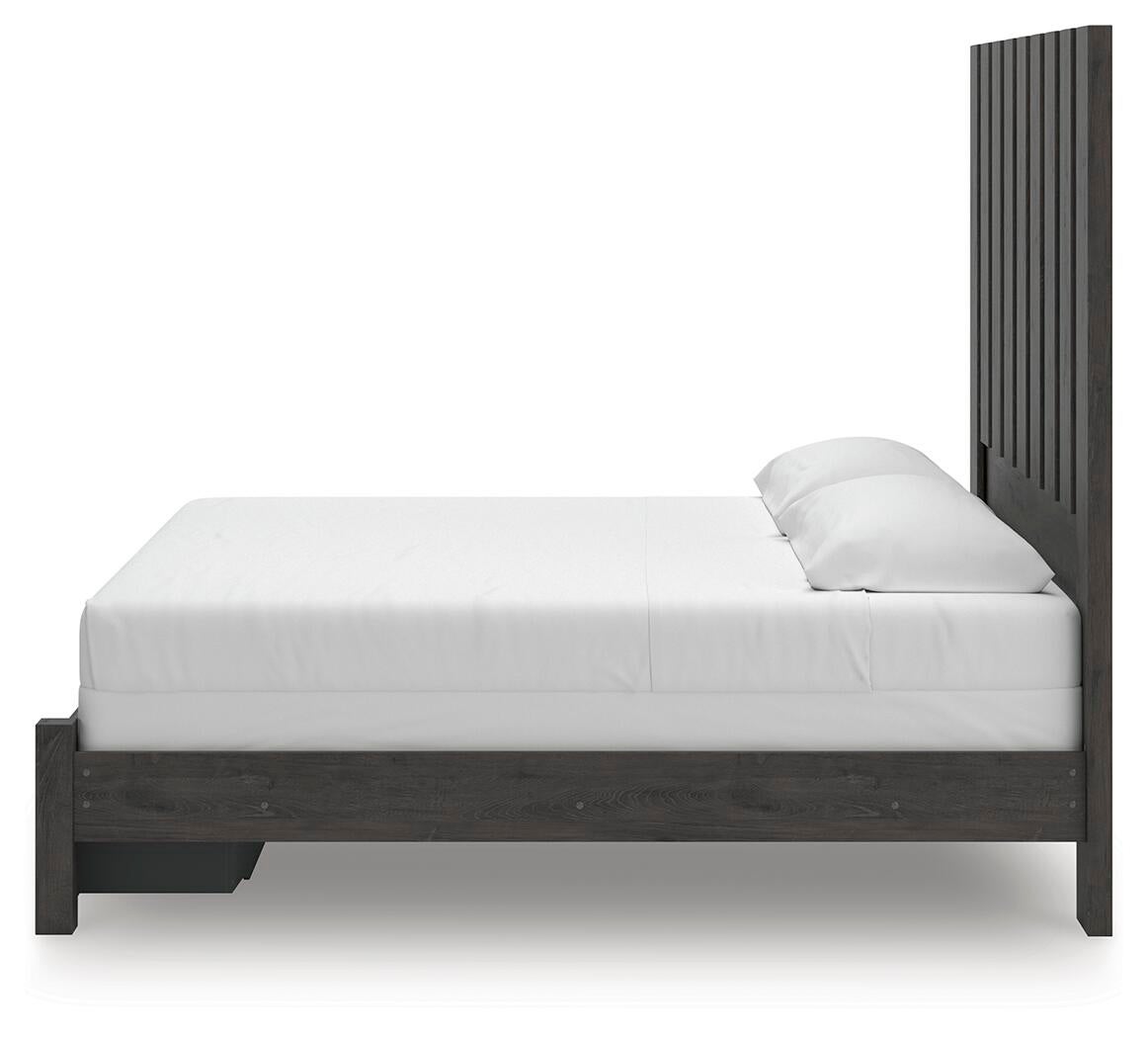 Fraluna  Panel Storage Bed, Dresser And Mirror