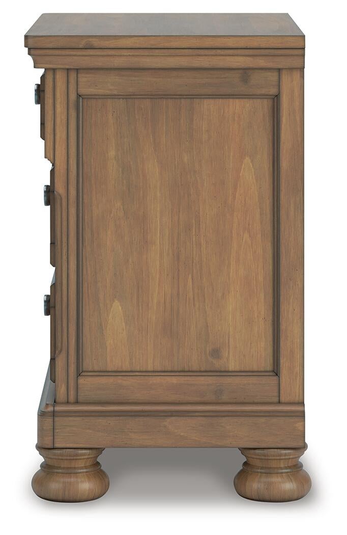 Feddinger  Panel Bed With Mirrored Dresser, Chest And Nightstand