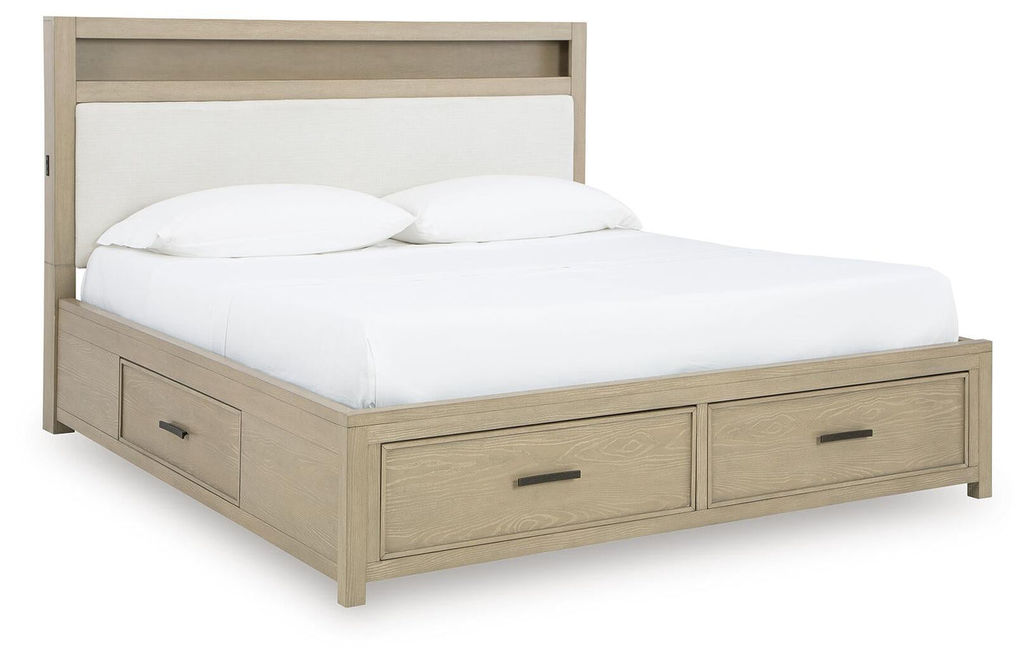 Calmoro  Bookcase Bed With Mirrored Dresser