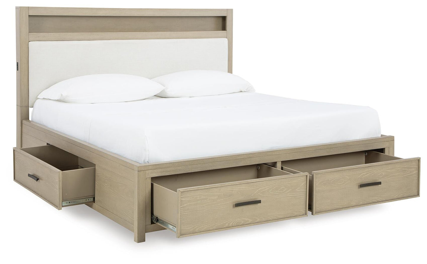 Calmoro  Bookcase Bed With Mirrored Dresser