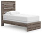 Graystorm  Panel Bed, Dresser, Mirror, Chest And Nightstand