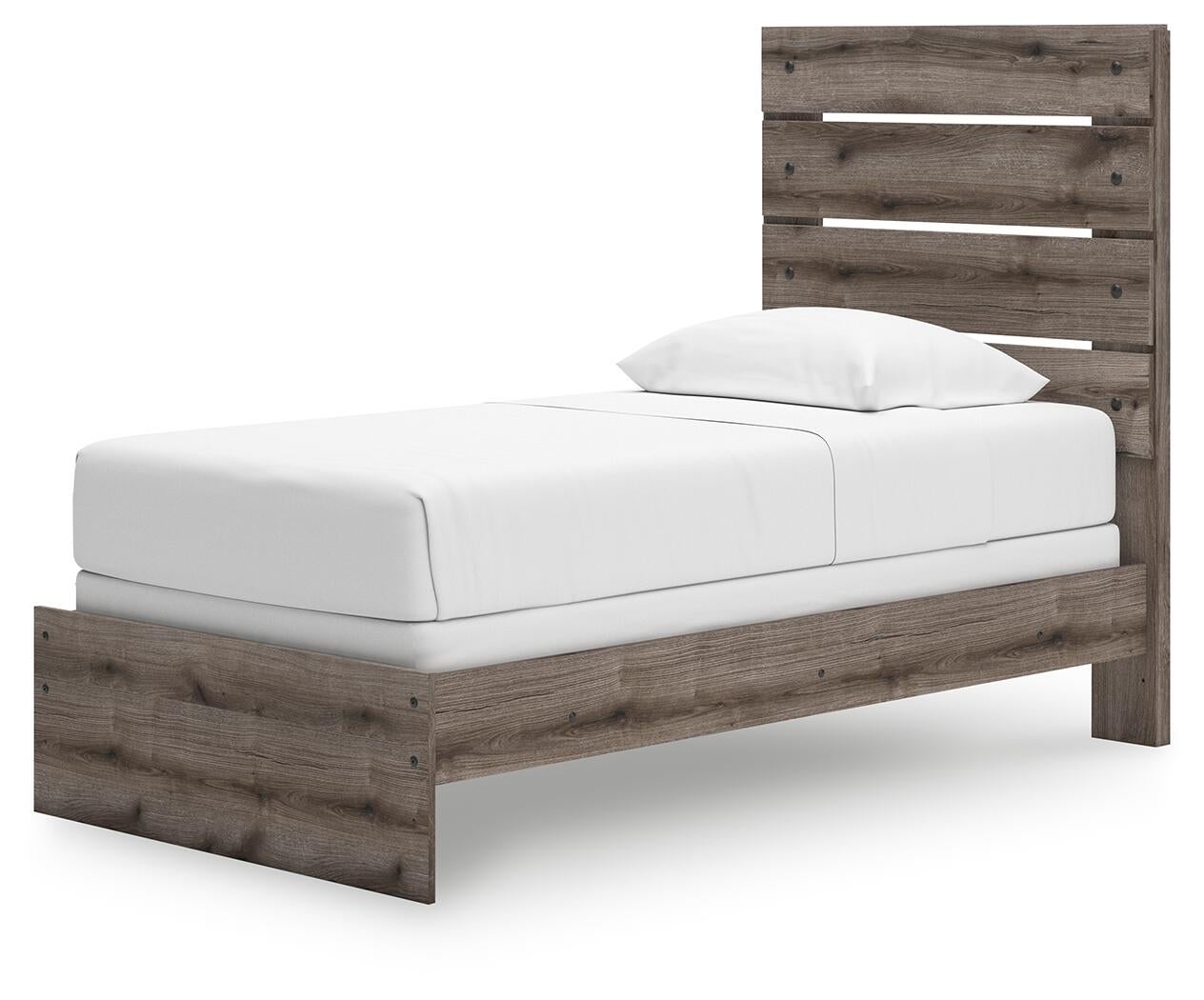 Graystorm  Panel Bed, Dresser, Mirror, Chest And Nightstand