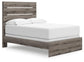 Graystorm  Panel Bed, Dresser, Mirror And Nightstand