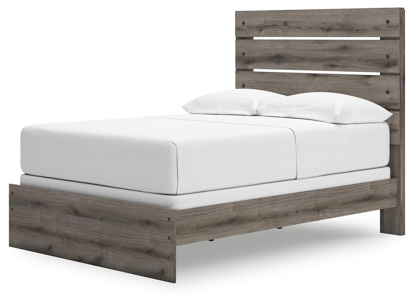 Graystorm  Panel Bed, Dresser, Mirror And Nightstand