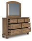 Feddinger  Storage Sleigh Bed With Mirrored Dresser, Chest And Nightstand
